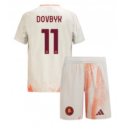 AS Roma Artem Dovbyk #11 Gostujuci Dres za djecu 2024-25 Kratak Rukav (+ Kratke hlače)